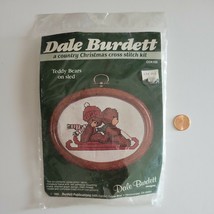 &quot;Teddy Bears on a Sled&quot; Cross Stitch Kit by Dale Burdett #CCK132 ornamen... - £7.41 GBP