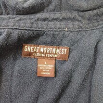 Great Northwest RN#29360 Men's Blue Cotton Heavyweight Button Up Shirt Size L image 3