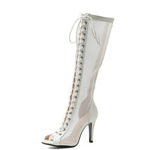 Fashion Comfort Air Mesh Women Sandals Sexy Thin Heels High Quality Summer Boots - £80.40 GBP