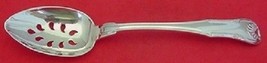 King By Kirk Sterling Silver Serving Spoon Pierced 9-Hole Custom 8 3/8" - £109.67 GBP