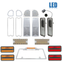 69-70 Chevy GMC Truck LED Clear Tail Marker Park License Amber Light Lenses Set - $424.64