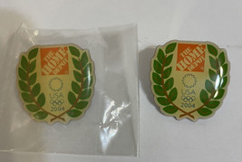 Vintage Lot of 2 Home Depot 2004 Olympics Lapel Pins Collectible - £3.95 GBP