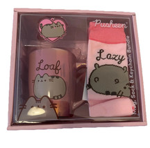 Pusheen Cat Mug, sock &amp; Keychain Bundle Gift Set - $466.47 MXN