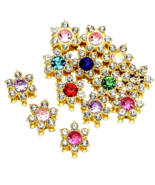 50 Pcs Flower Shape Crystal DIY Flatback Jewelry metal Decorations. Mixe... - $12.00