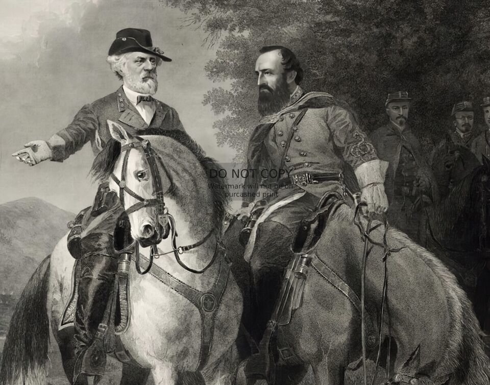 Primary image for ROBERT E. LEE SPEAKING WITH STONEWALL JACKSON CIVIL WAR 11X14 PHOTO