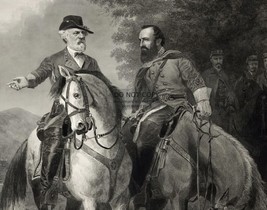 Robert E. Lee Speaking With Stonewall Jackson Civil War 11X14 Photo - £12.59 GBP