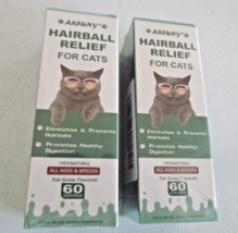 Arfuny Hairball Relief For Cats Liquid Supplement 2 Pack Cat Grass - $22.95