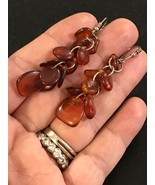 vintage sterling silver amber earrings - €42,70 EUR