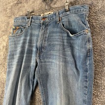 Ariat Bootcut Jeans Mens 36W 32L 36x32 Light Wash Whisker M4 Lowrise Looplock - £17.88 GBP