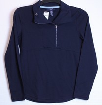 Chaps by Ralph Lauren Petite Navy Blue Knit Jacket Half Zipper PS PM PL - £39.30 GBP