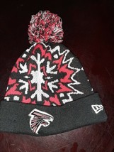New Era NFL Atlanta Falcons Beanie Winter Pom Knit Cap Hat Snowflakes - $10.00