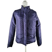 Copper Key Womens Polka Dot Puffer Jacket Sz XS Blue Pink - $18.99
