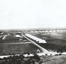 WWI Army Airplane Airfield France Biplane Aerial View Real Photo Postard - $75.00