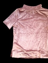 Anthropologie Women’s Velvet Mock Neck Top XS Rose Tyrie NWT $68 Short Sleeve image 8