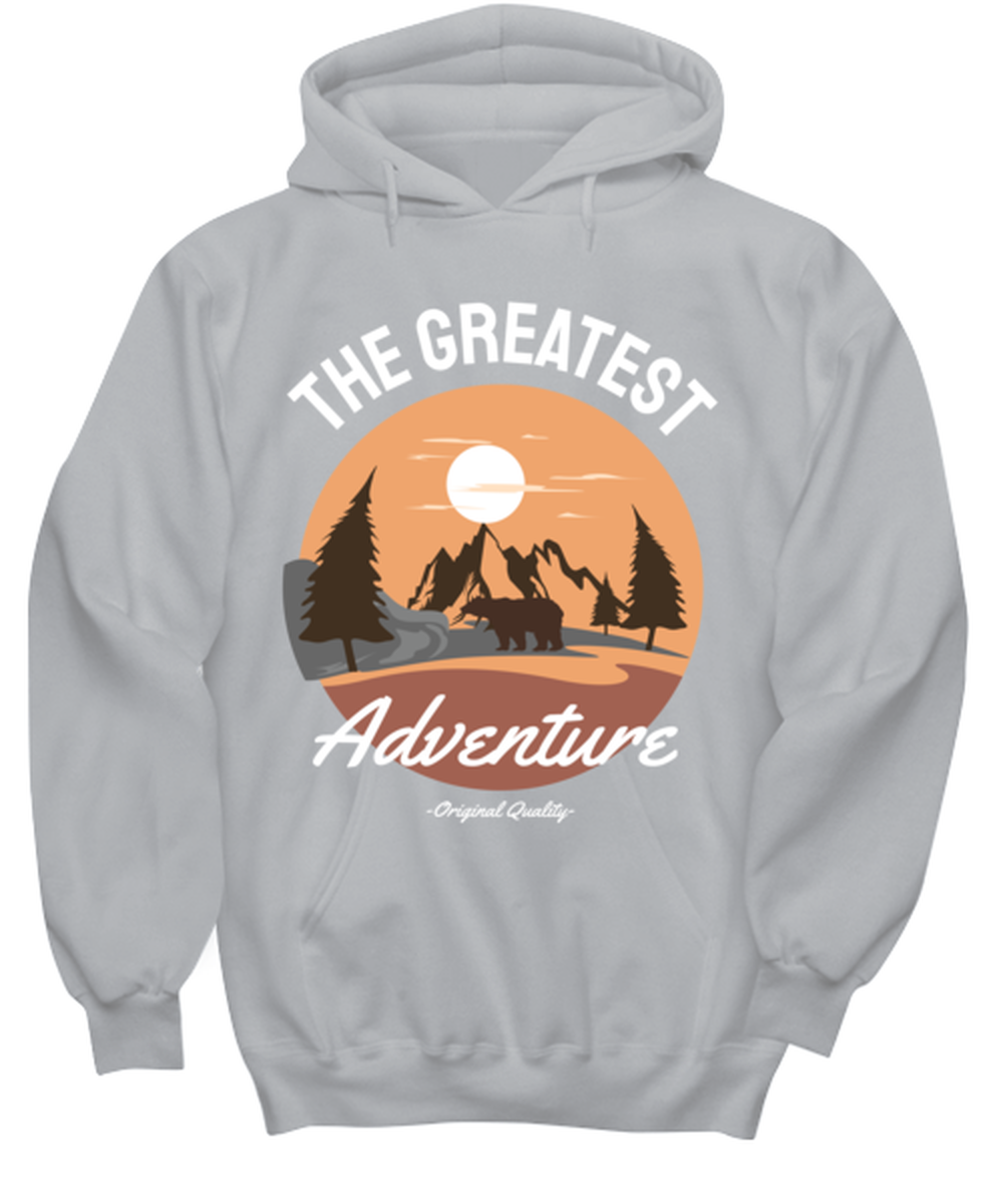 The Greatest Adventure, grey Hoodie. Model 60074  - $39.99+
