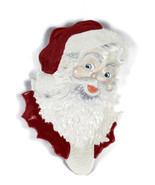 Santa Claus Head Christmas Ceramic Server Bowl Platter Dish 7075 Italy 17&quot; - £22.67 GBP