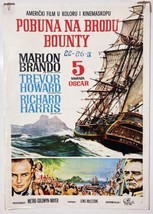 Mutiny on the Bounty 1962 Movie Poster Marlon Brando Milestone Nordhoff Novel - £259.88 GBP