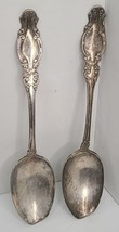 WM Rogers Star x 12 Serving Spoon Silver Silverplate 8” Floral 1904 Antique    - $18.59