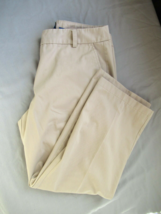 Pendleton pants  beige straight cropped 10P  flat front inseam 25&quot; 100% cotton - £13.03 GBP