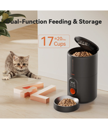 Automatic Dog Feeders, Pet Feeder, Cat Food Dispenser with Stainless Ste... - £36.79 GBP