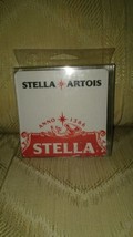 4 Pack Stella Artois Beer Coasters Anno 1366 Red White Square 4x4&quot; - £10.22 GBP