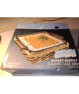 Vtg Anchor Hocking Basket Buffet, 1.5 QT 8&quot; Square Casserole Cake Dish - $40.46 CAD