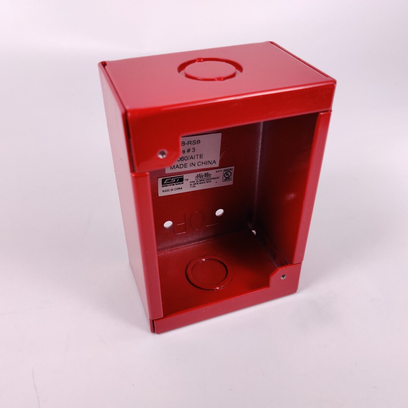 Edwards Red Fire Alarm Surface Mount Box 276B-RS8 Steel Metal - $12.86