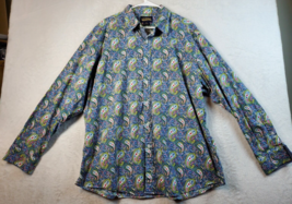 Cremieux Shirt Mens Size 2XL Multi Paisley Cotton Long Sleeve Collar Button Down - £20.44 GBP