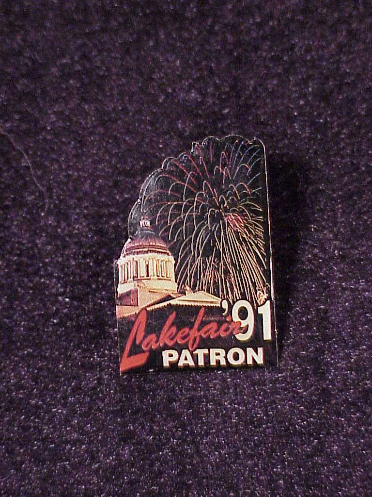 Primary image for 1991 Lakefair Patron, Olympia, Washington Pin
