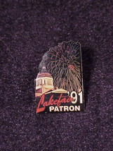 1991 Lakefair Patron, Olympia, Washington Pin - $5.50