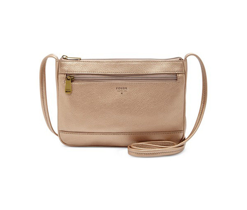 New Fossil Women Mini Leather Crossbody Bag Variety Color - $76.99