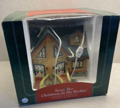 1994 Santa&#39;s Best Christmas in The Rockies Illuminated Porcelain Building House - £37.60 GBP