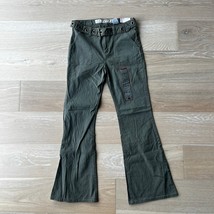 MUDD Jeans Flared Bootcut Olive Green y2k Belted Rip-Stop Pants NWT Juniors  - £30.21 GBP