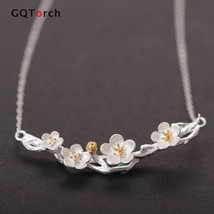 Necklaces &amp; Pendants Vintage Fresh Plum Necklace 925 Sterling Silver Necklace Fo - £27.68 GBP