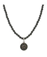 Silver Tone Black Bead Live Love Rescue Adj 16&quot; Necklace - $35.30 CAD