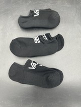 Vans Off the Wall boy&#39;s Low Cut Socks Black 3 Pairs Comfort Socks - £3.89 GBP