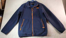 The North Face Jacket Boys XL Navy Fleece Polyester Long Sleeve Logo Ful... - $25.39