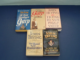 John Irving  5 PB book lot,  a son of the circus, trying to save piggy s... - $19.75