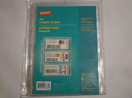 STAPLES Clear Coupon Pages (New) - $10.00