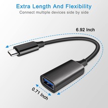 Usb C Male To Usb 3.0 Female Cable Adapter 2Pack,Thunderbolt 3 To Type A Otg Con - £15.14 GBP