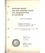 Approved Routes Transportation Explosives CA 1968 book vintage - €12,05 EUR Approved Routes Transportation Explosives CA 1968 book vintage - €12,05 EUR