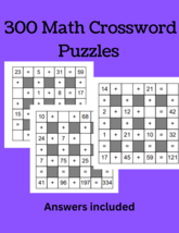 300 Math Crossword puzzles with the solutions. - $9.99