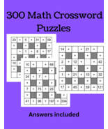 300 Math Crossword puzzles with the solutions. - £7.91 GBP