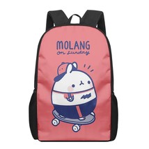 Korean  molang 3D Pattern School Bag for Children Girls Boys Casual Book Bags Ki - £154.02 GBP