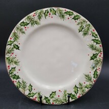 Pier 1 Imports Winter Wonders Dinner Plate 10.5&quot; Holly Berry Christmas H... - $19.79