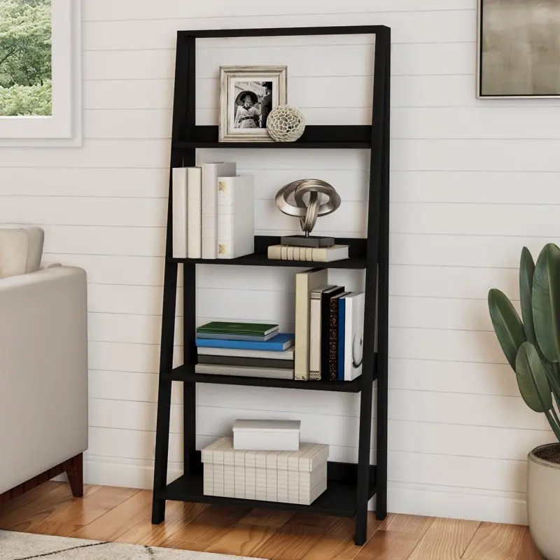 Ladder Bookshelf for Home Storage and Display (White) - £146.54 GBP