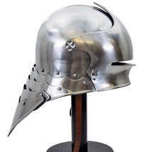 Casco medievale tedesco Sallet casco storico metallo LARP Cosplay HMB casco - £158.42 GBP