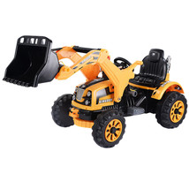 12 V Battery Powered Kids Ride on Dumper Truck-Yellow. - Color: Yellow - £189.43 GBP