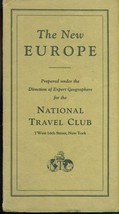 THE NEW EUROPE large fold-open map in folder (circa 1950) - $9.89