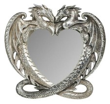Alchemy Gothic Coeur Savage Light Dark Dragons Mirror Antiqued Silver Re... - $24.95